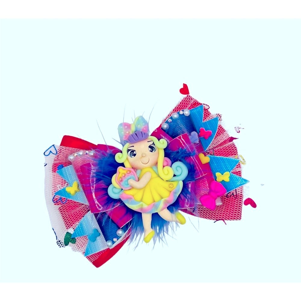 Pop It Doll Hair Bow Clip Barrette for Girls & Toddler Handmade NEW